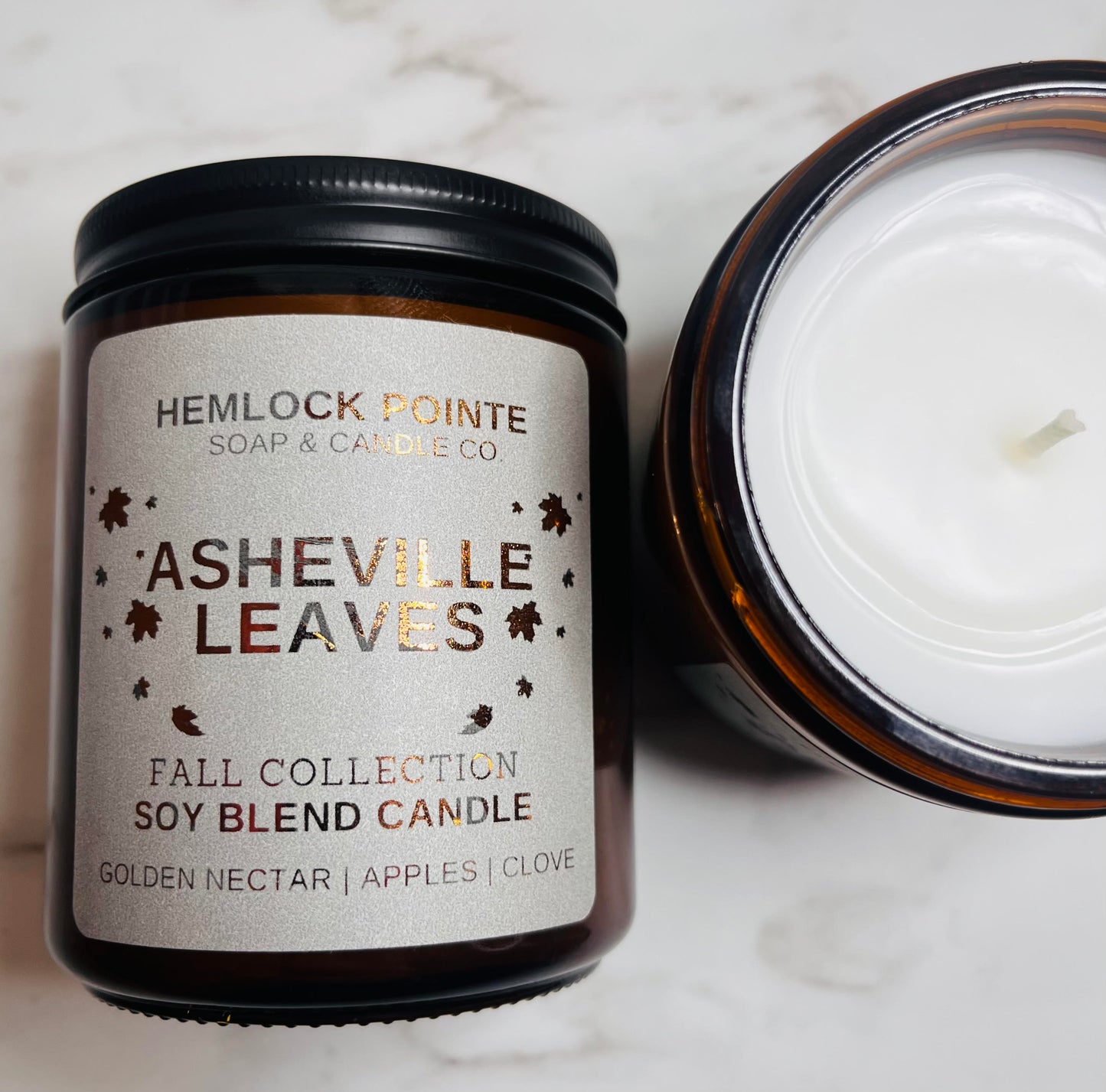 Asheville Leaves Candle