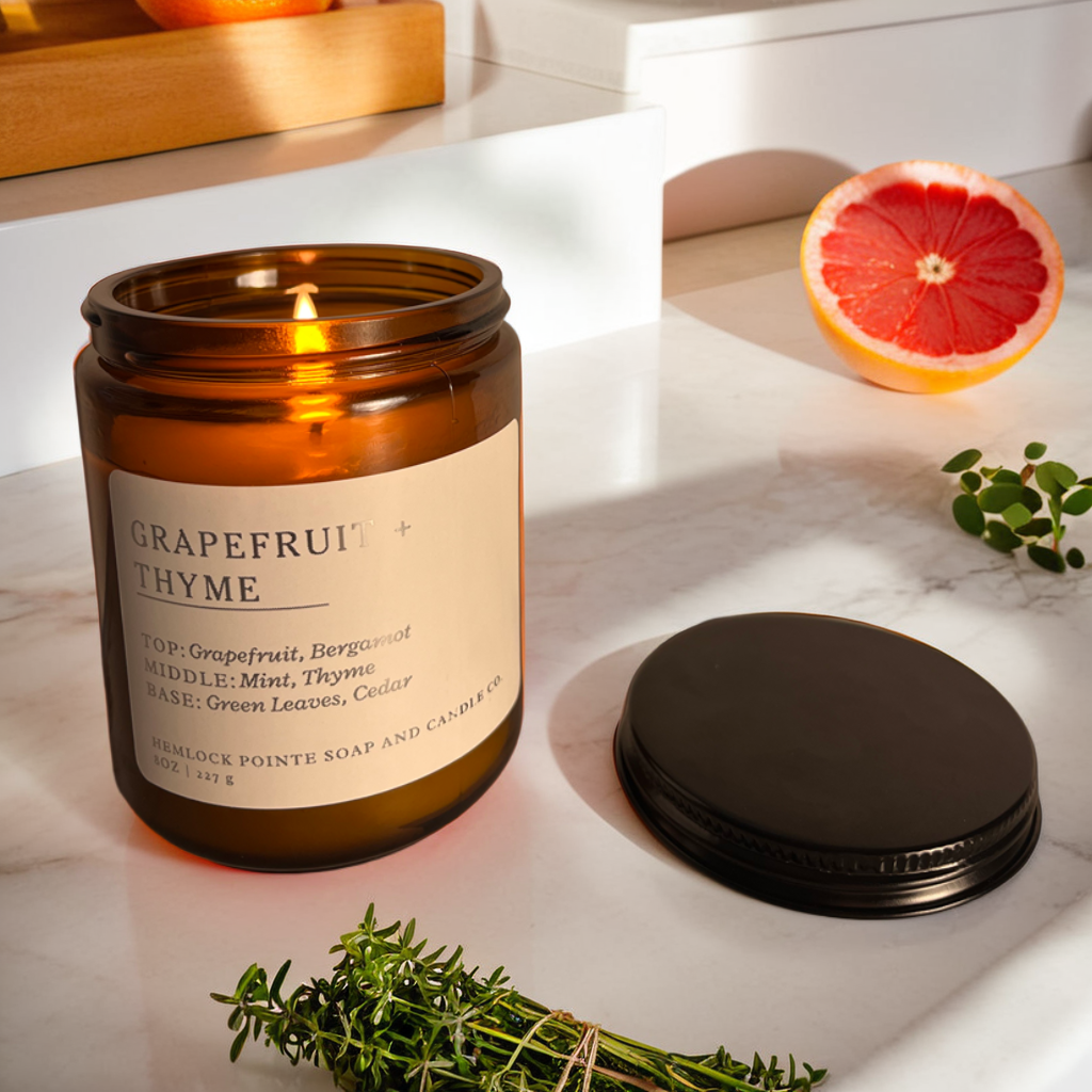 Grapefruit + Thyme Candle